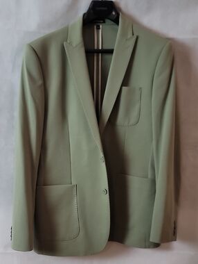 Express Men's Slim Sage Green Two-Button Blazer